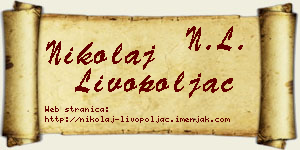 Nikolaj Livopoljac vizit kartica
